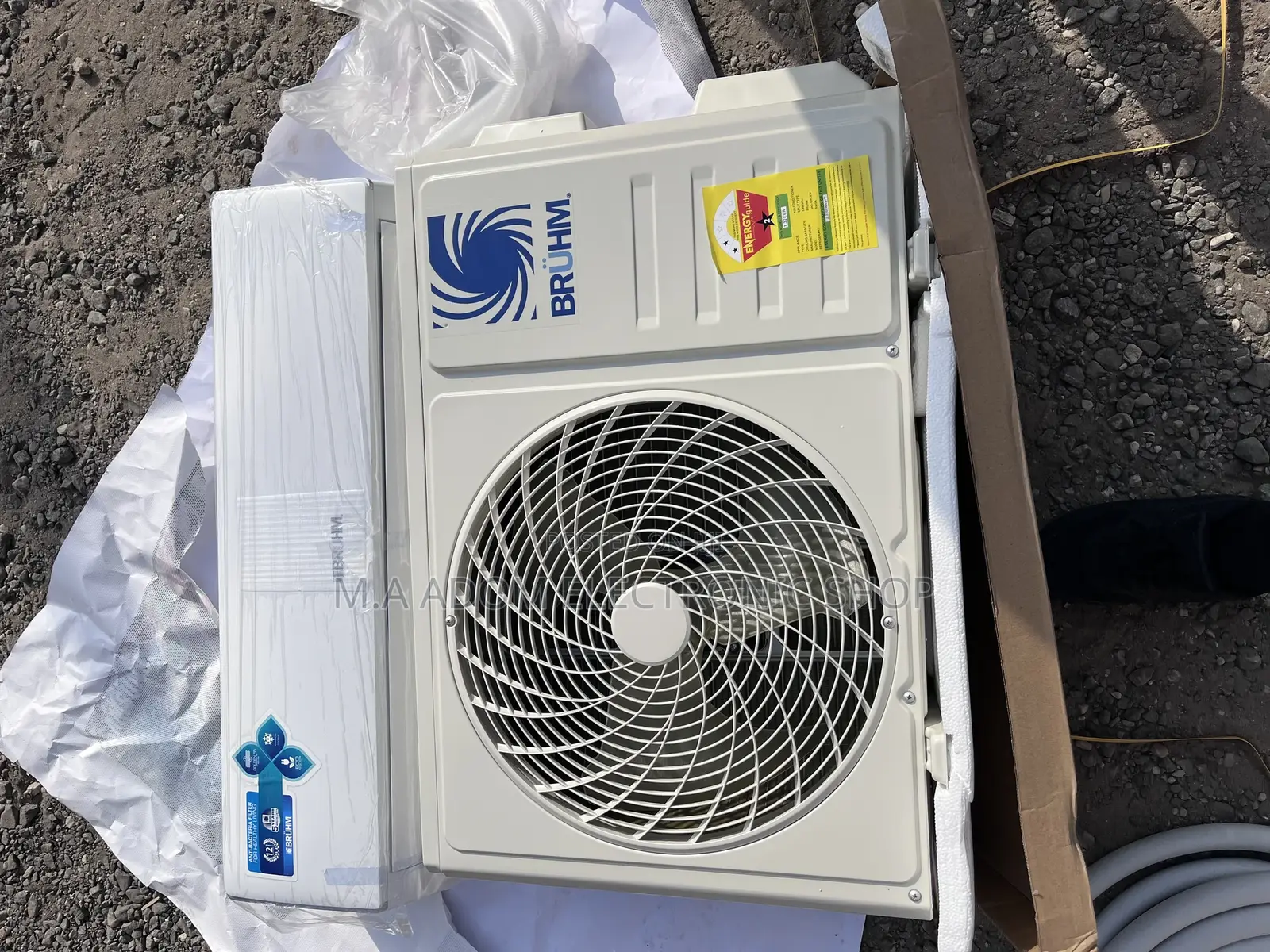 Plus Free Mount Bruhm 1.5 Hp Split AC With R410gas