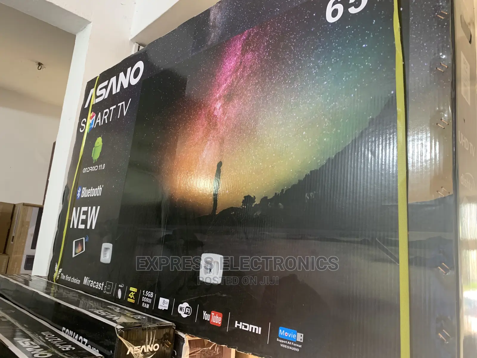 Advance New Asano 65”UHD Smart Android+Free DSTV
