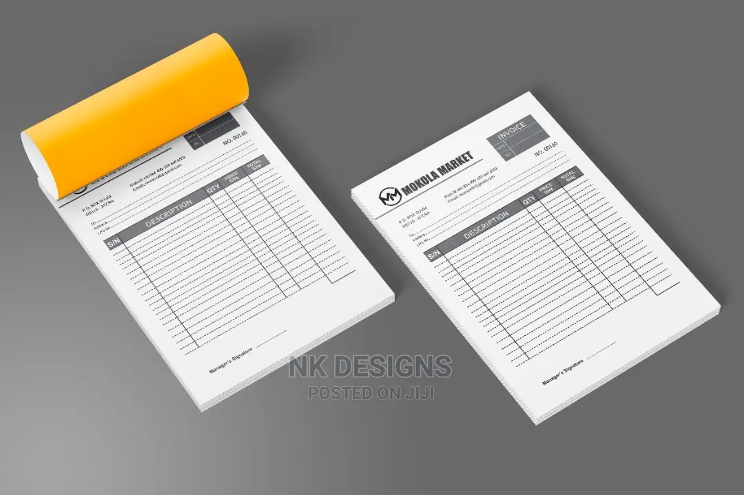 Receipt Books Design and Printing