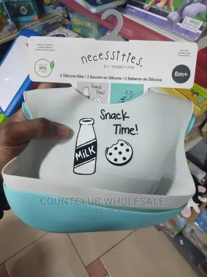 Necessities 2 Silicone Bibs (Bpa Free)