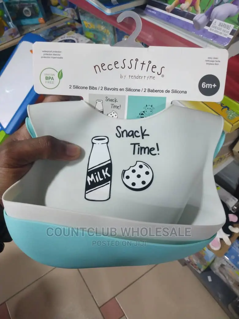 Necessities 2 Silicone Bibs (Bpa Free)