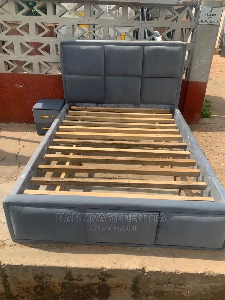 Double Bed Frame With Side Drawn