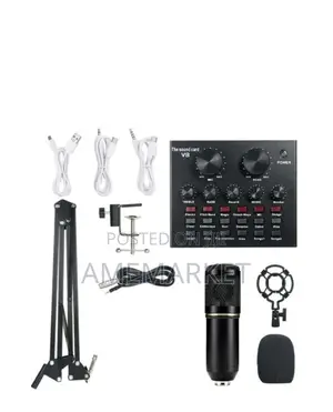Professional Studio Microphone With V8 Sound Card New in Box