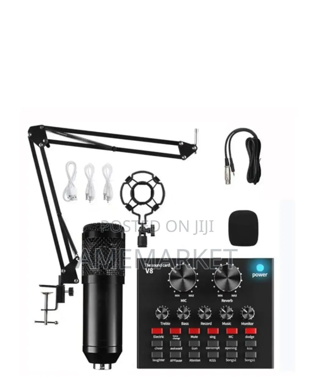 Professional Studio Microphone With V8 Sound Card New in Box