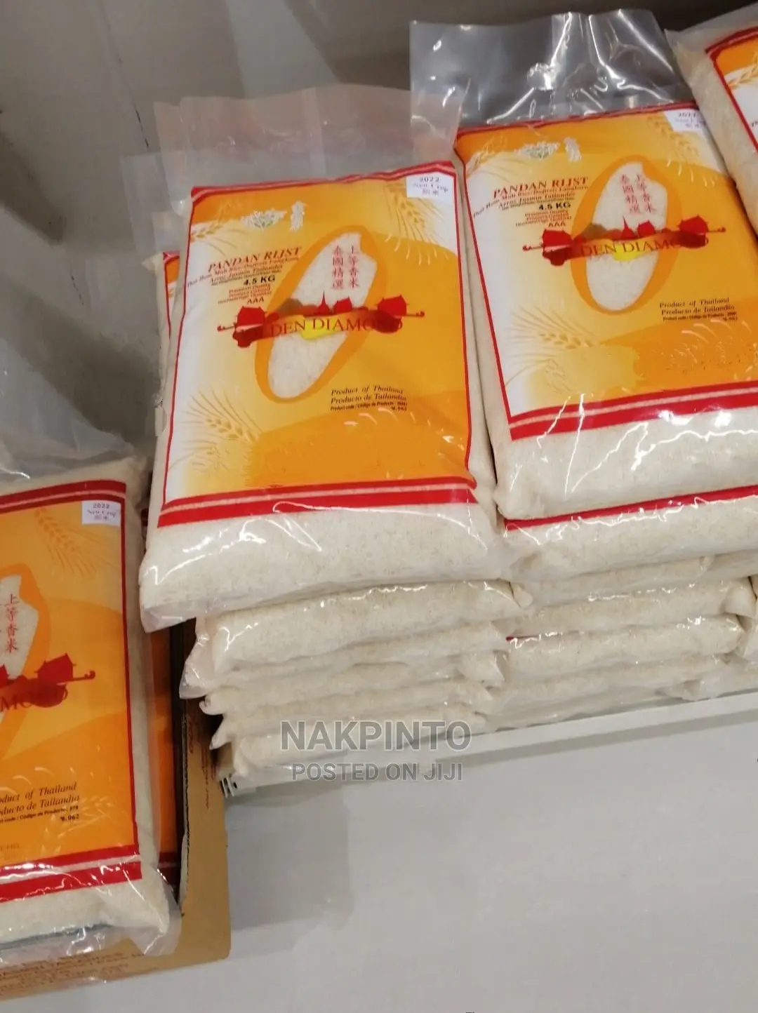 Golden Diamond Pandan Rijst Whole (Thai Hom Mali) AAA 10kg