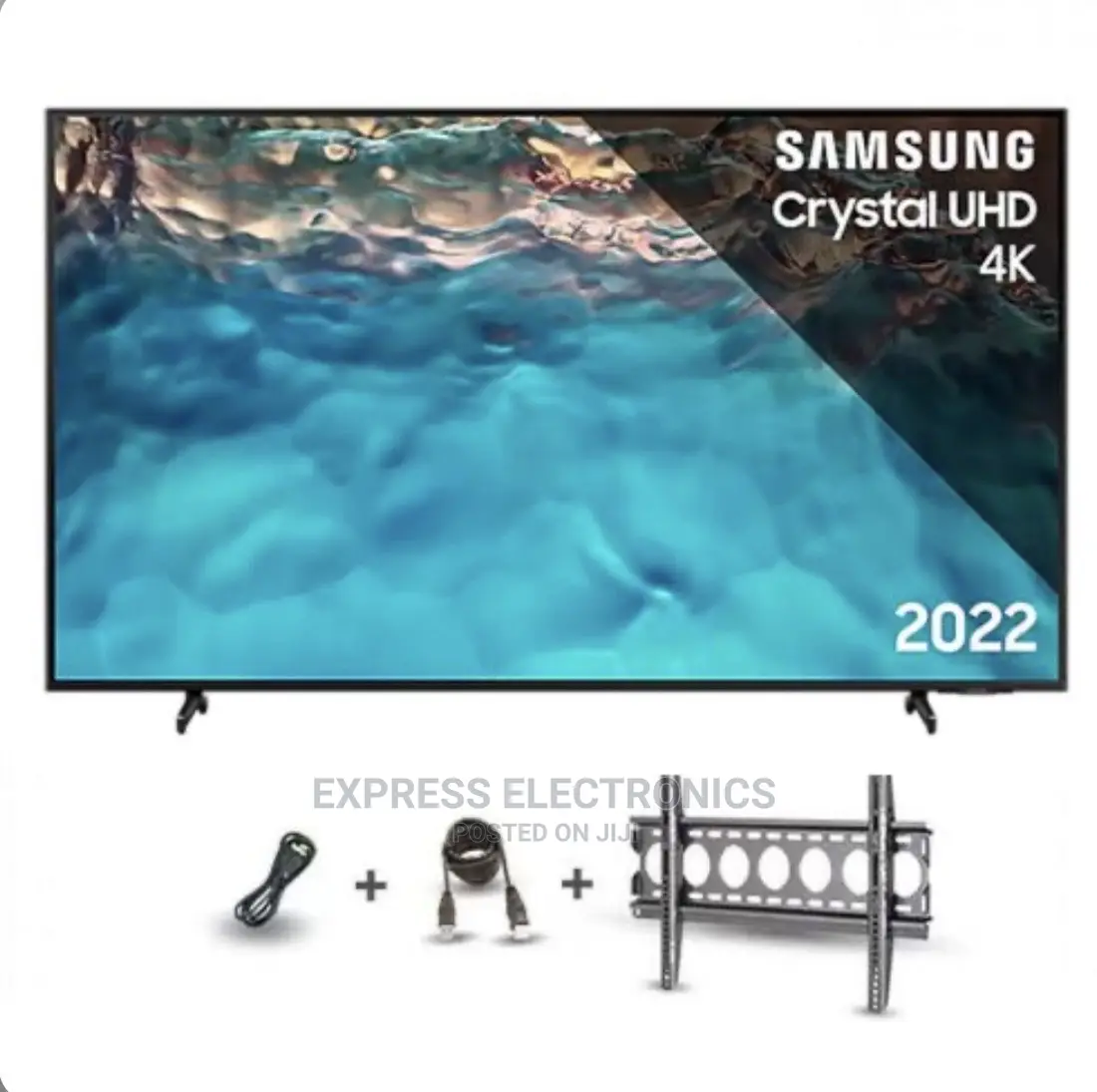 Samsung TV 55" Crystal Uhd Smart 55bu8000+Wallmount