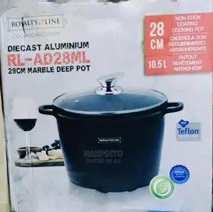 Deep Stock Pot With Glass Lid - 28cm