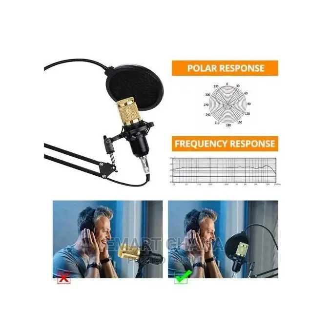 Bm 800 Professional Studio Audio Condenser Microphone 3.5mm