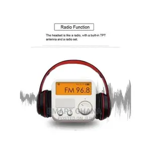 47 Folding Wireless Bluetooth Headphone - Grey/Red