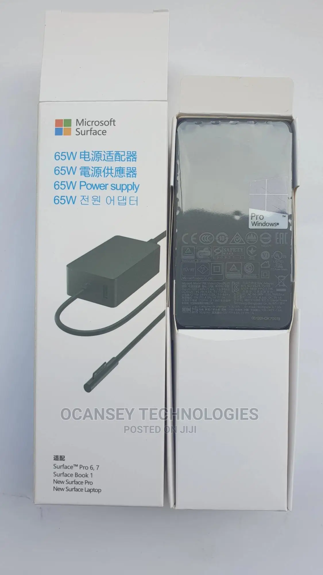 Original Microsoft Surface Charger, 65W Charger