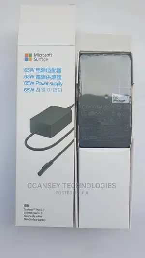 Original Microsoft Surface Charger, 65W Charger