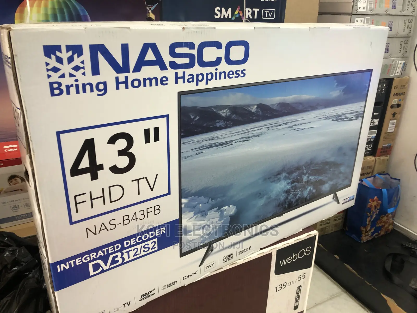 Nasco 43inch Full HD Digital Satellite TV - 43" Black