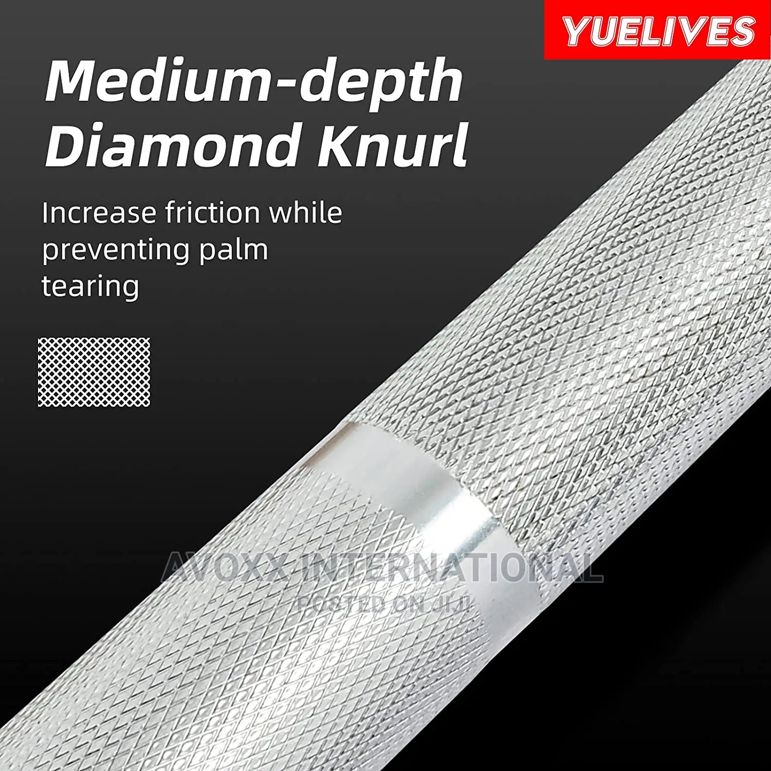 YUELIVES Olympic Bar 7ft Solid Barbell 750lb/1000lb Capacity