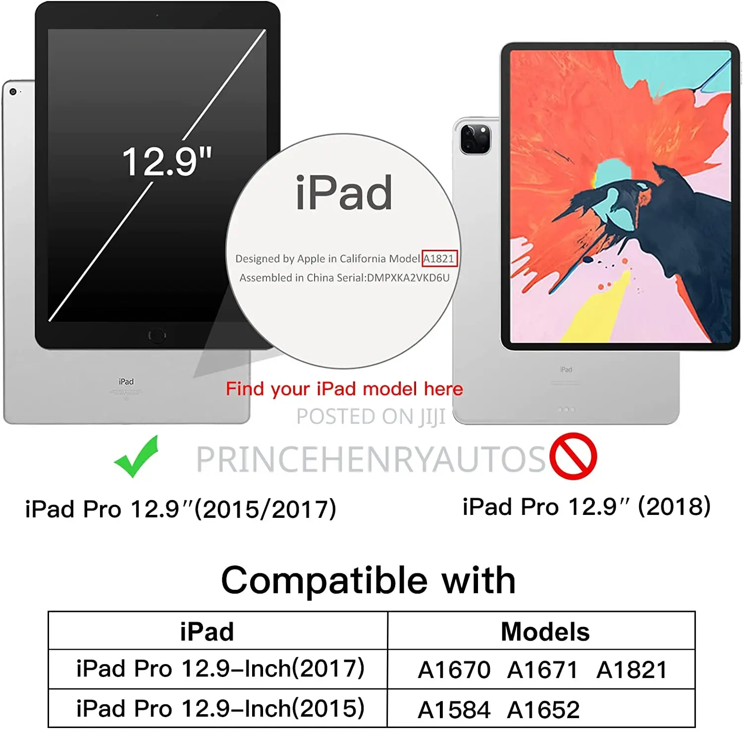 Jetech Case for iPad Pro 12.9 Inch (1st and 2nd Generation)