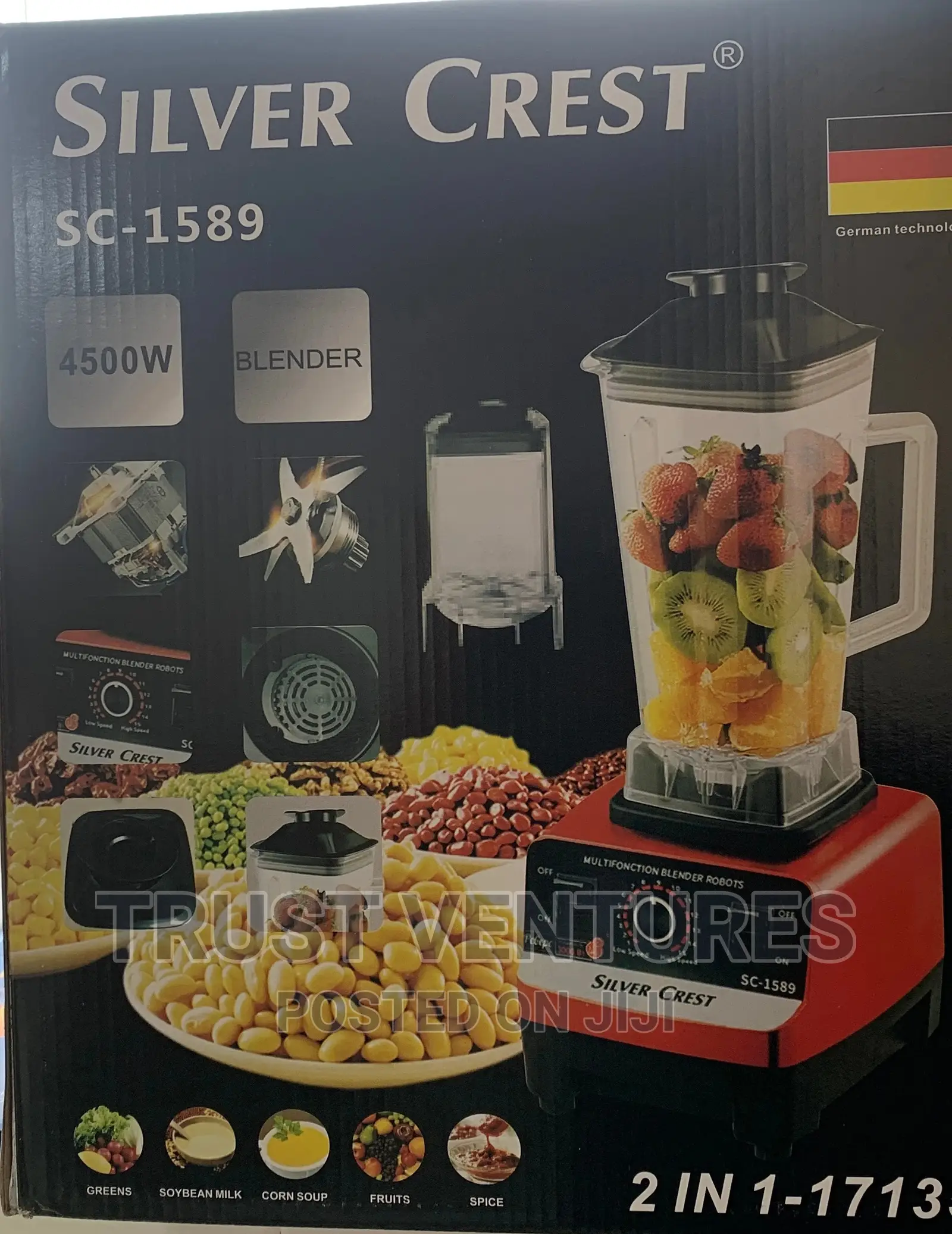 Silver Crest Commercial Blender Double 2in1