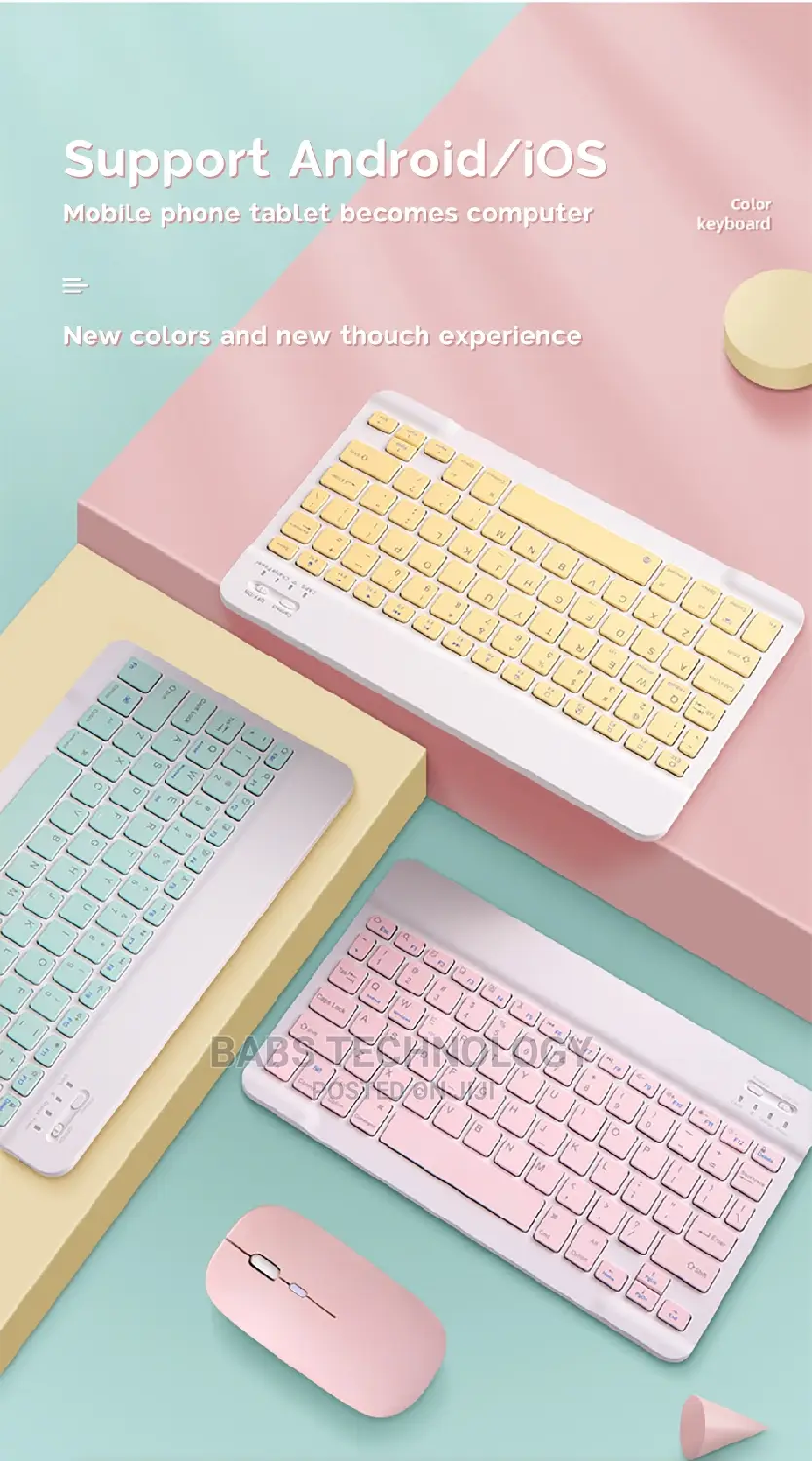10 Inches Rechargeable Bluetooth Keyboard and Mouse Combo