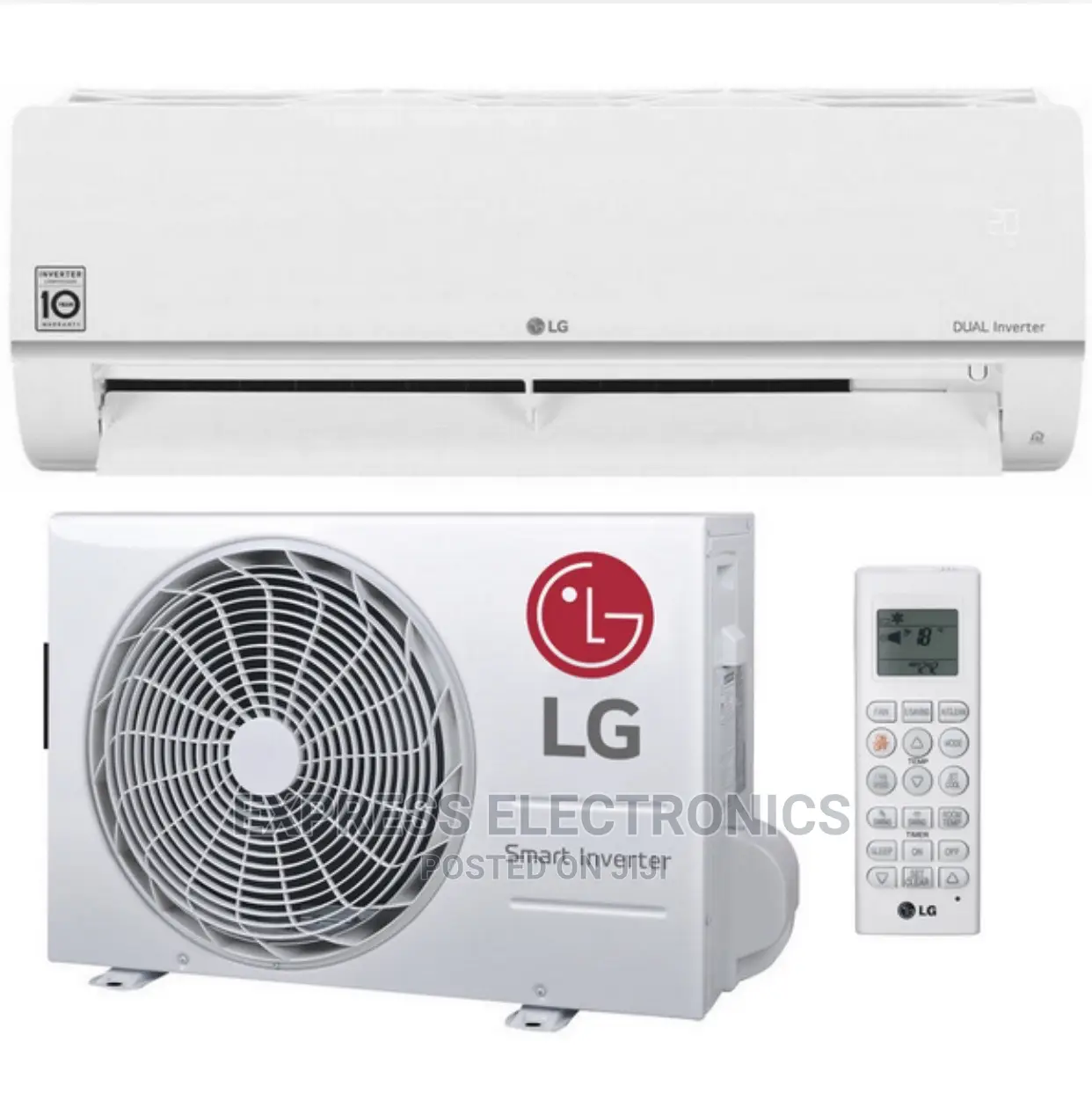 2.0hp Dualcool Inverter Split Unique LG AC+ Wallmount