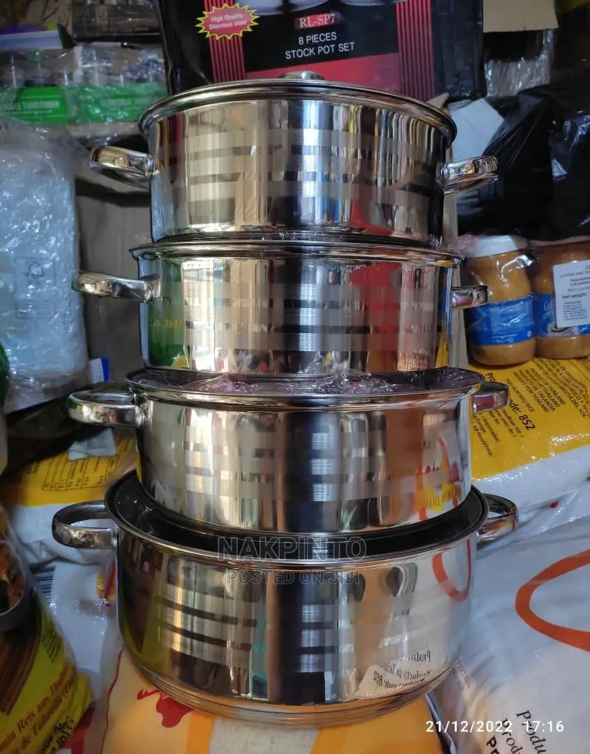 High Quality Stainless Steel Stock Pot ( 4 Sets )