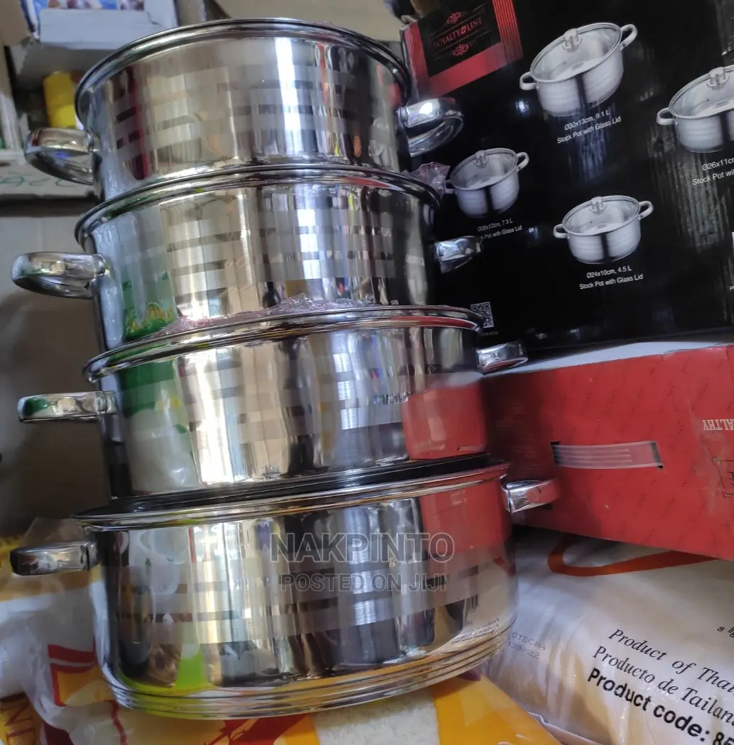 High Quality Stainless Steel Stock Pot ( 4 Sets )