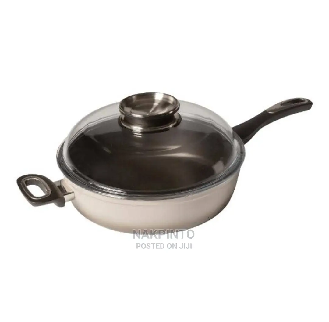 Sauté Pan With Glass Lid. High Quality Frying Pan