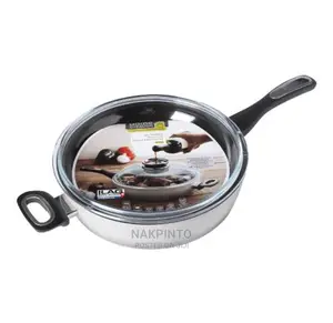 Sauté Pan With Glass Lid. High Quality Frying Pan