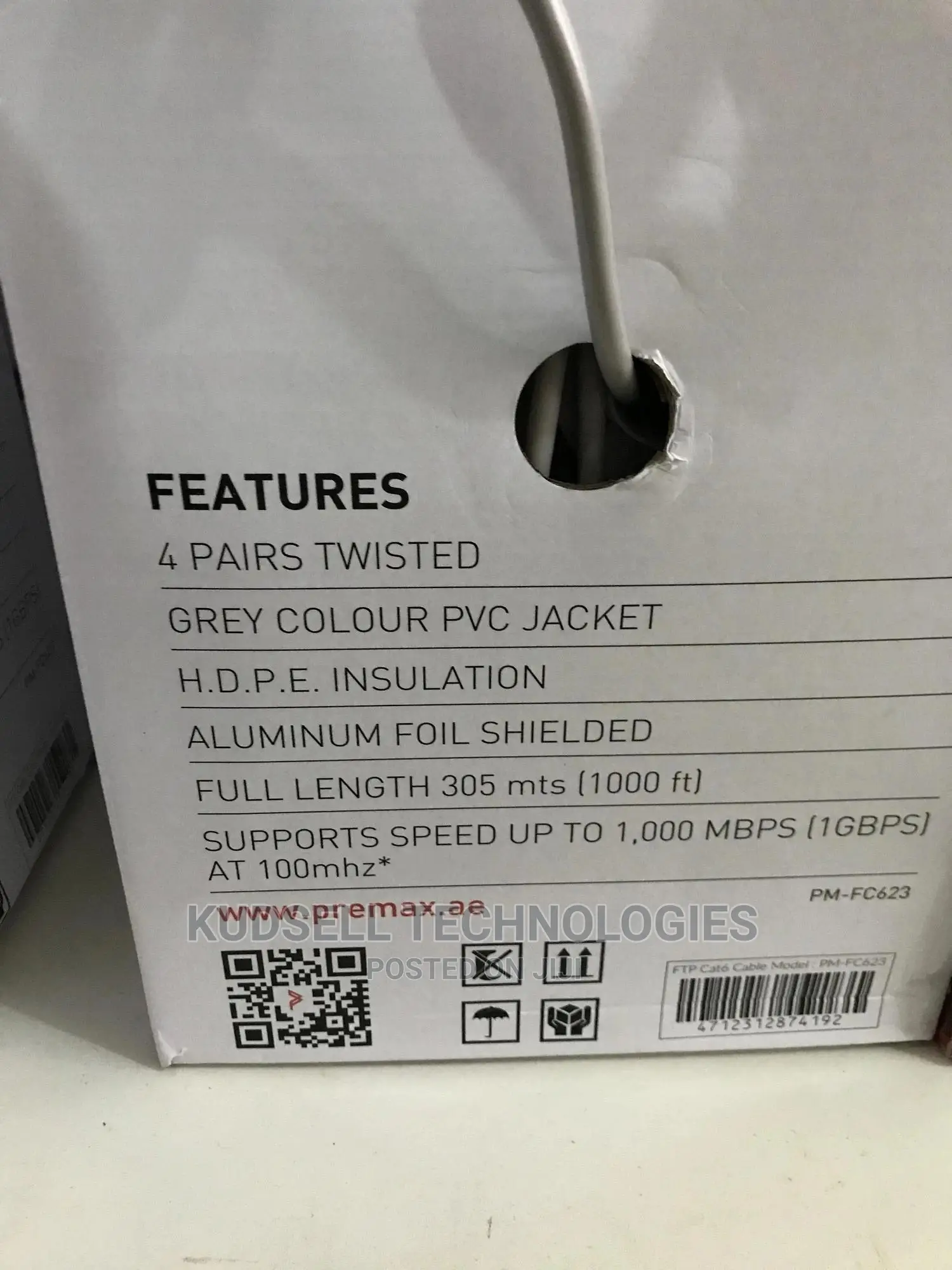 Solid Cat 6 Utp Cable 100m