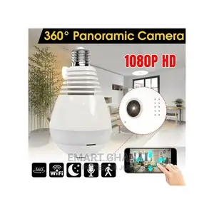 Hd 1080p Smart 360 Degree Security CCTV Light Bulb - White