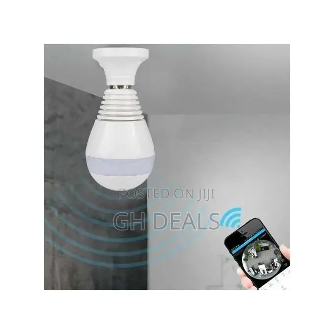 Hd 1080p Smart 360 Degree Security CCTV Light Bulb - White