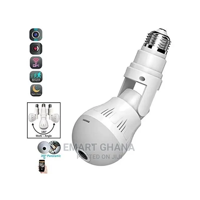 360 Degree Field View CCTV Light Bulb - Wh