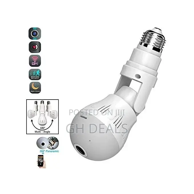 360 Degree Field View CCTV Light Bulb - Wh