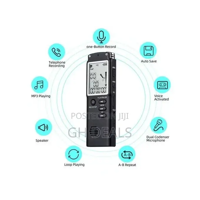 Dual Capacitor Noise Reduction Mp3 Digital Recorder