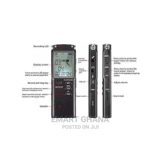 Dual Capacitor Noise Reduction Mp3 Digital Recorder