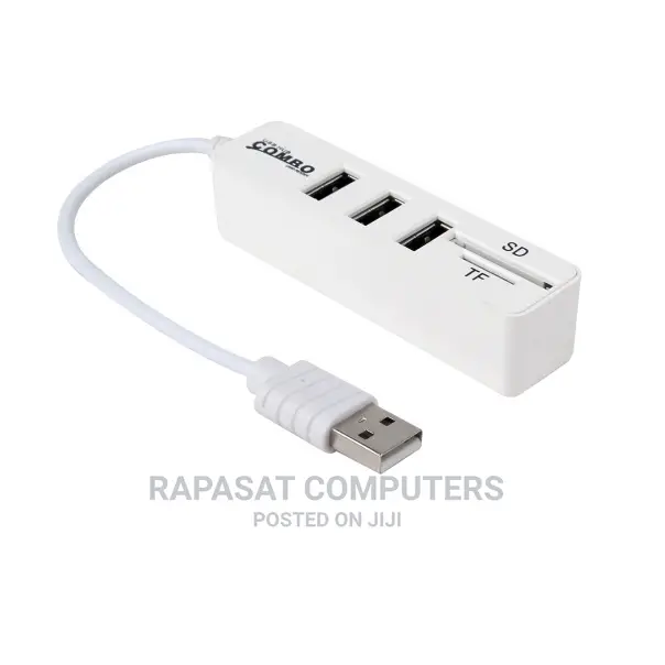 2in1 3 Port USB Hub 2.0 Combo Card Reader