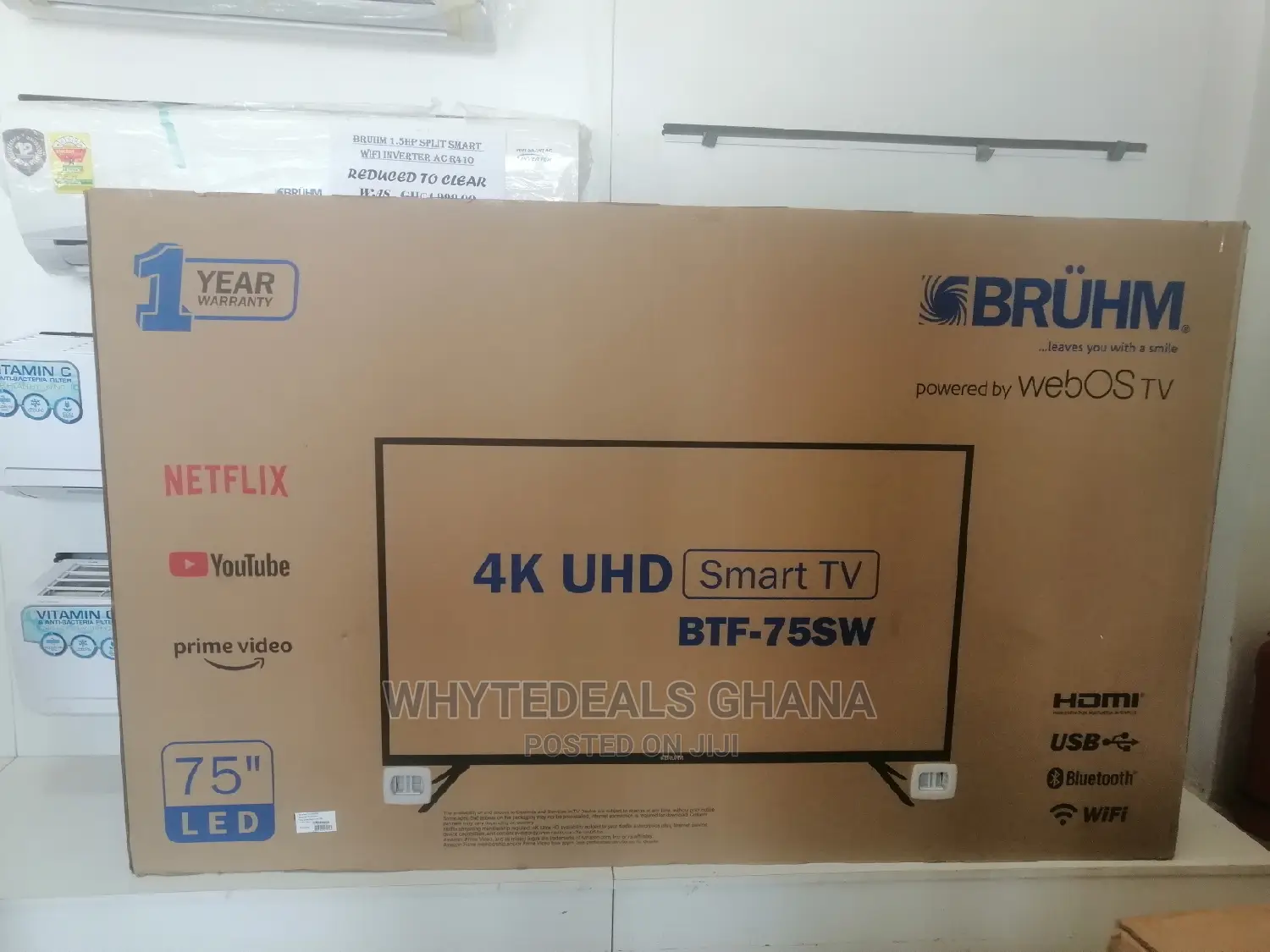 Xmas Promo! Buy Bruhm 75'' Smart Uhd Get 43 Inch Smart