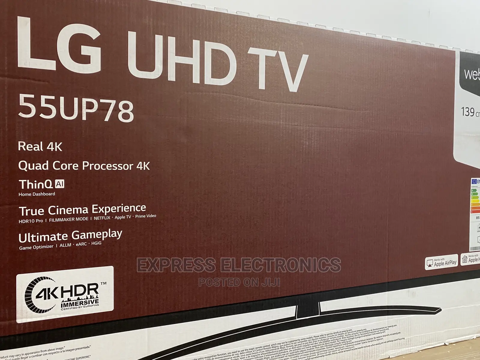 True Cinema Experience LG 55”UP7800 UHD Smart+Wallmount
