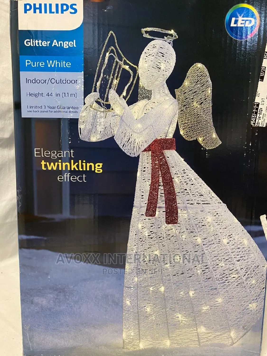 Philips 44in Glitter String Angel LED Sculpture White Lights