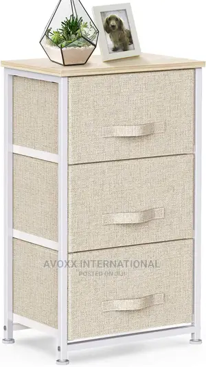 Pipishell 3 Drawer Fabric Dresser Storage Tower