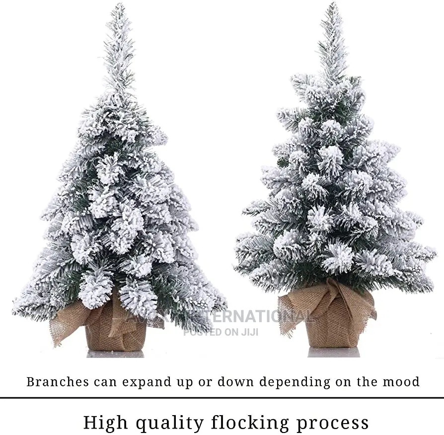 2 Pack 3’ Lighted Flocked Virginia Pine Trees