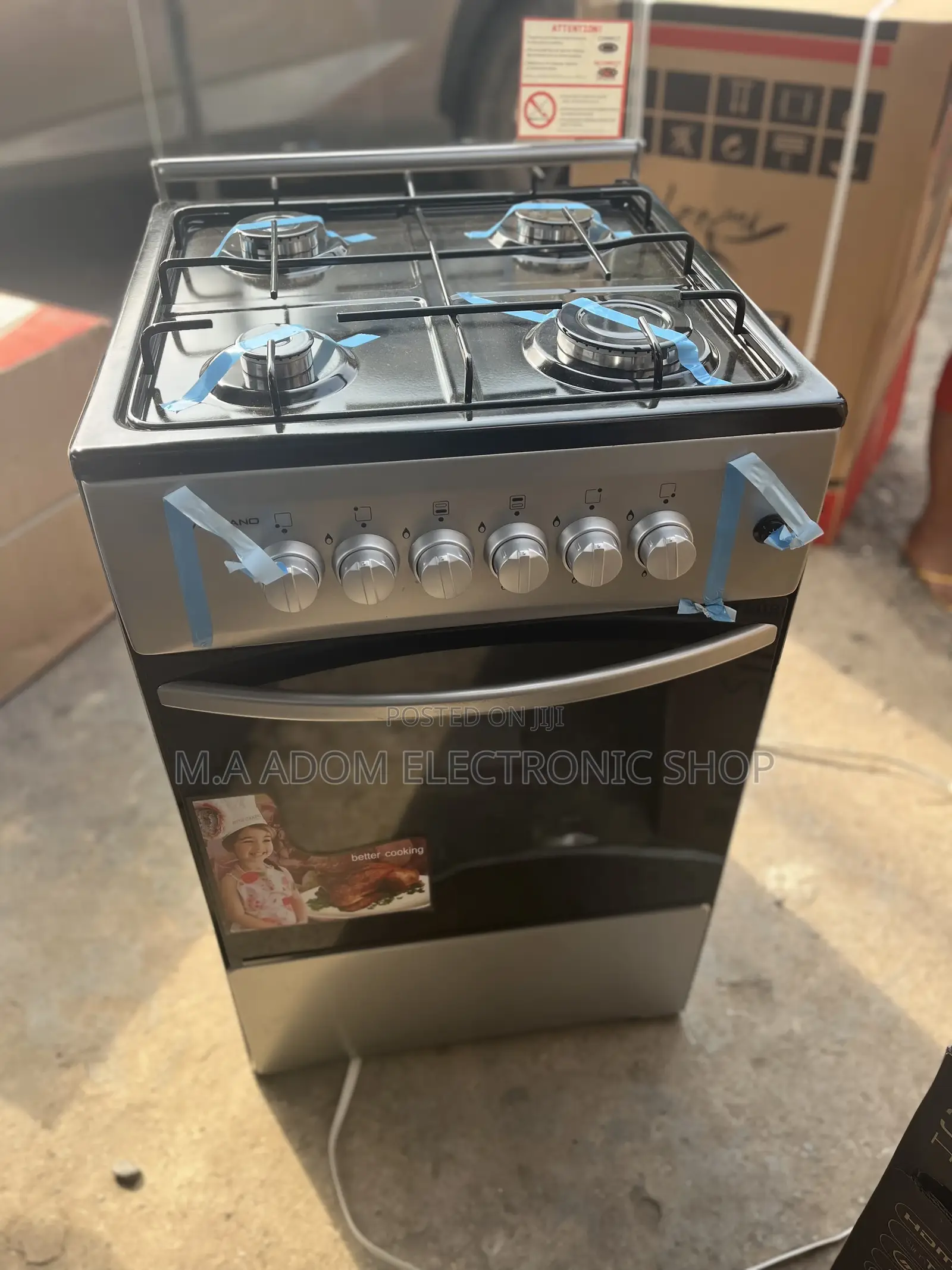 Volcano 4 Burner Gas Cooker With Oven