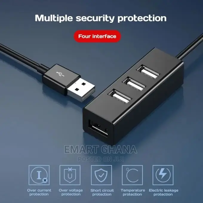 Usb Hub Adapter High Speed 4 Ports Usb Multi Hub Splitter