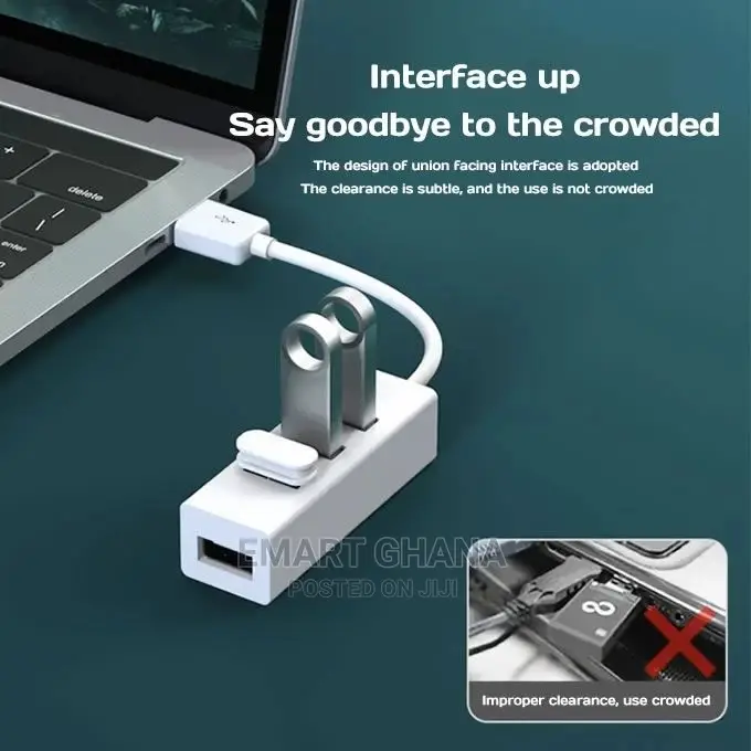 Usb Hub Adapter High Speed 4 Ports Usb Multi Hub Splitter
