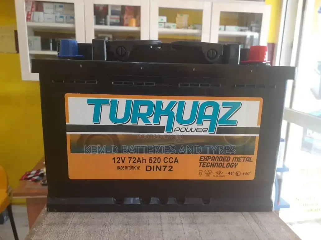 Din 72ah Battery - 15 Plates - Turkuaz Batteries