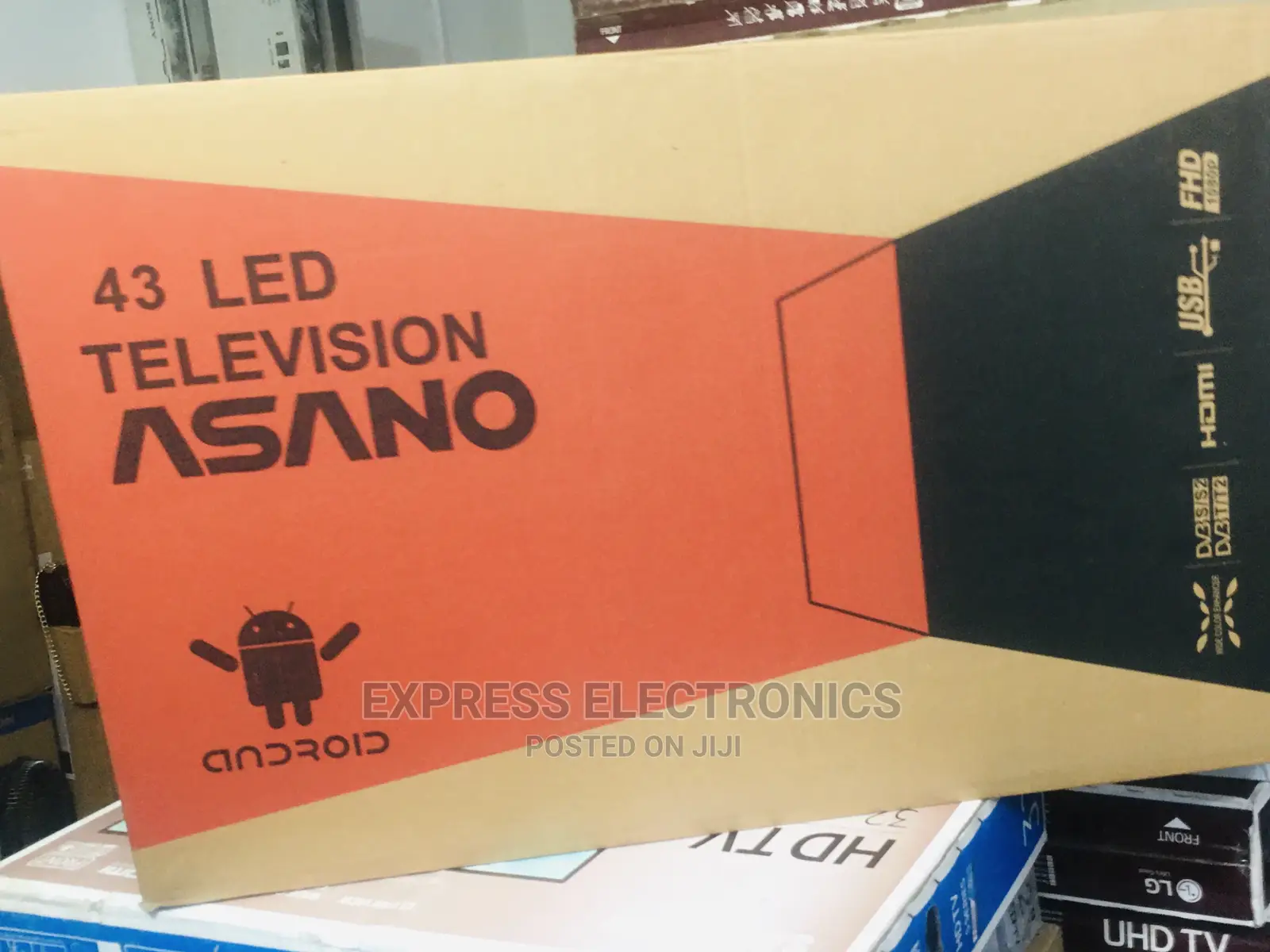 Ghana Made Asano43” FHD Digital Satellite +Wallmount