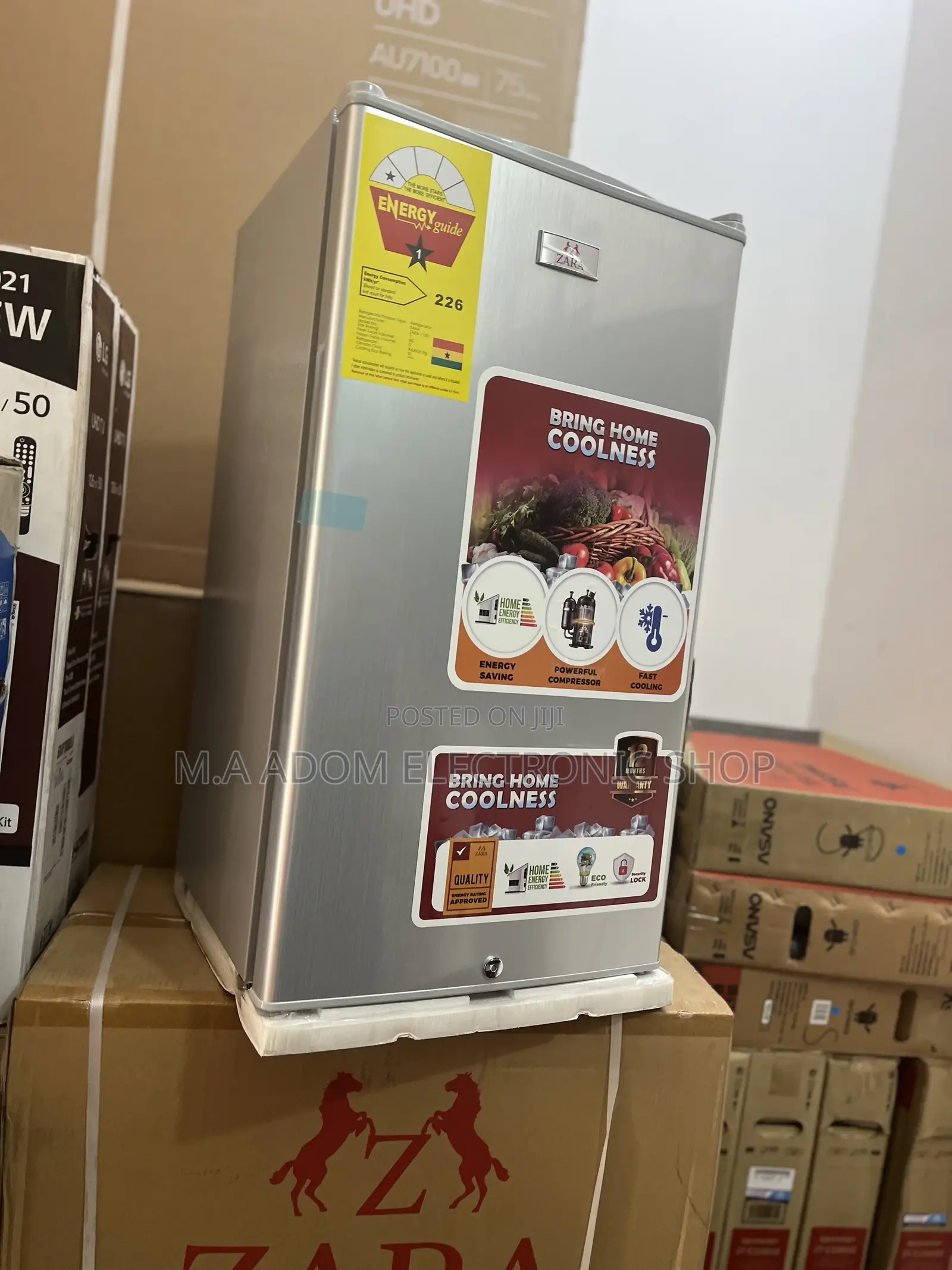 Low Noise ZARA 82 Litres Table Top Fridge With Small Freezer