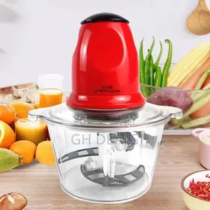Electric Chopper Meat Grinder - Red/Transparent
