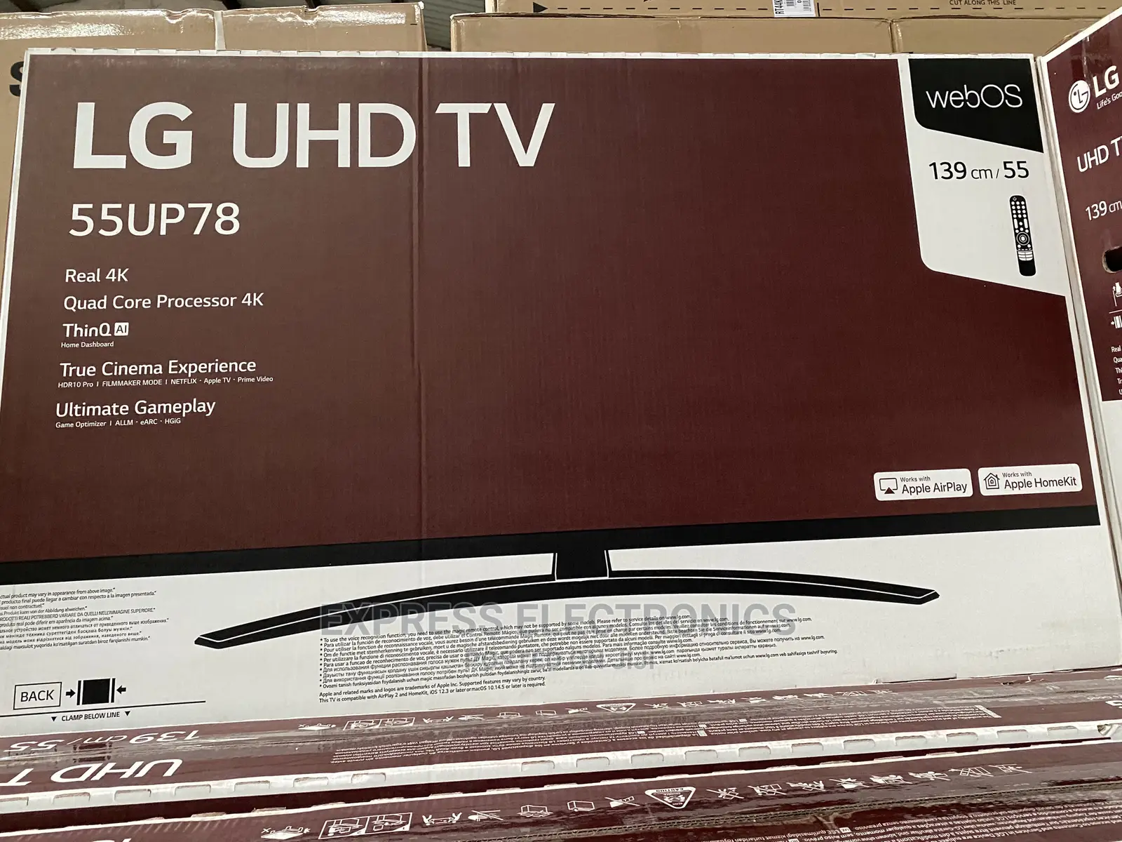 True Cinema Experience LG UHD Smart Android Tv 55”UP7800