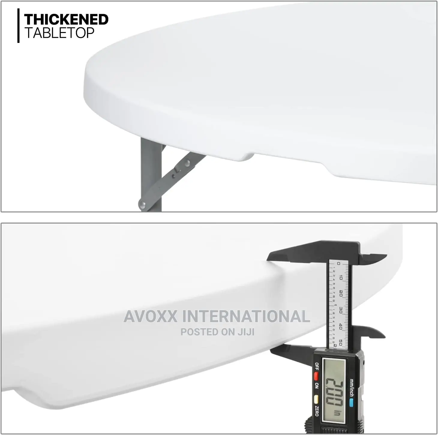 30122 4ft Round Folding Table for Indoor and Outdoor Use