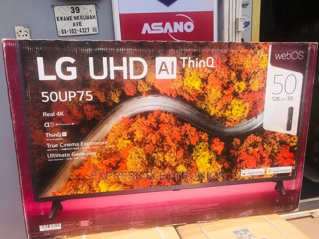 No.1slim Design LG UHD Smart 50”UP75003 +Wallmount