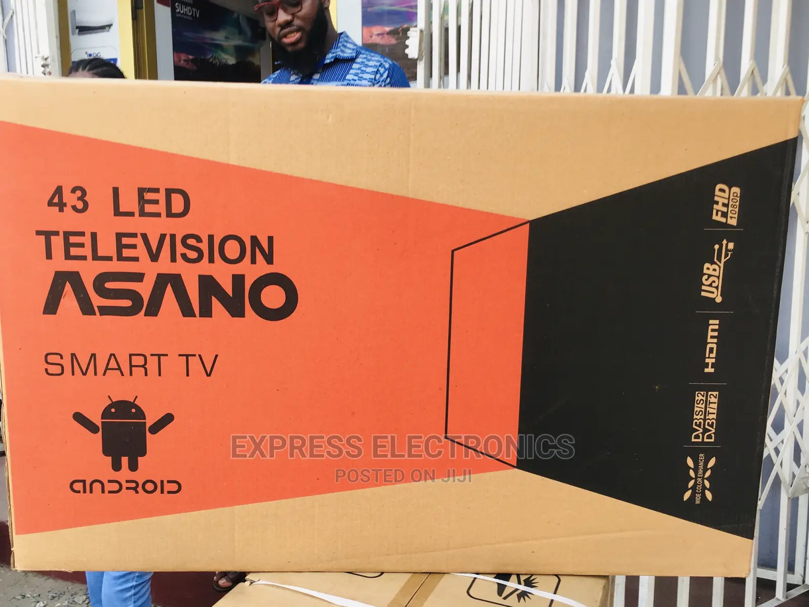 Wi-Fi Inbuilt Asano 43”Full Hd Smart Android Tv +Tv Guard