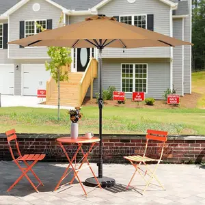 Boyel Living 9-Ft Patio Umbrella With LED Lights - Beige